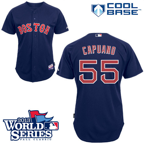 Chris Capuano #55 mlb Jersey-Boston Red Sox Women's Authentic Alternate Navy Cool Base Baseball Jersey